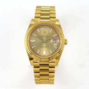 Day Date 40 YG 228238 EWEF YG Stick Dial on President Bracelet HZ3255