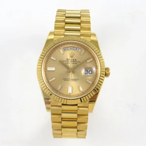 Day Date 40 YG TMF YG Crystal Dial on President Bracelet VR3255 (220g)