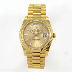 Day Date 40 YG TMF YG Stick Dial on President Bracelet VR3255 (220g)