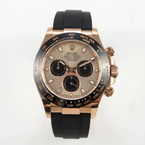 Daytona 116515 EWEF RG/Black Dial on Oysterflex Rubber Strap SH4130