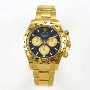 Daytona 126508 THBF Black/YG Dial on YG Bracelet SH4131 (Weighted)