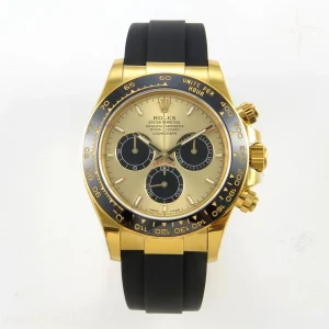 Daytona 126518 THBF YG/Black Dial on Oysterflex Strap SH4131 (Weighted)