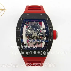 Richard Mille RM055 NTPT A9F Black/Red Inner Bezel on Red Rubber Strap RMUL2 Free Sprung