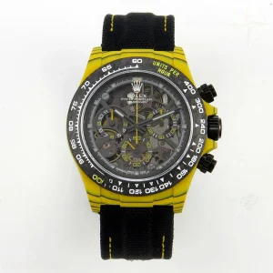 Daytona DIW Yellow Carbon DIWF Skeleton Dial on Black Nylon Strap DD4801