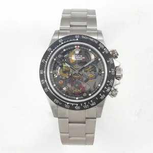 Daytona Montoya SONIC Carbon Bezel Skeleton Dial on SS Oyster Bracelet SA4130