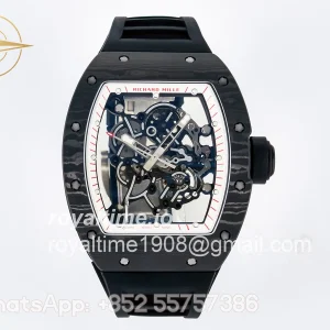 Richard Mille RM055 Ti/NTPT UOKF White/Red Inner Bezel White Crown on Black Rubber Strap RMUL2