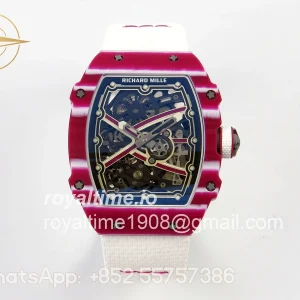Richard Mille AVF RM67-02 Red NTPT Skeleton Dial on White Elastic strap CRMA7 V2