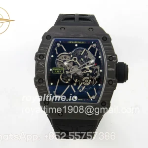 Richard Mille RM35-01 NTPT MIF Skeleton Dial on Black Rubber Strap RMUL3