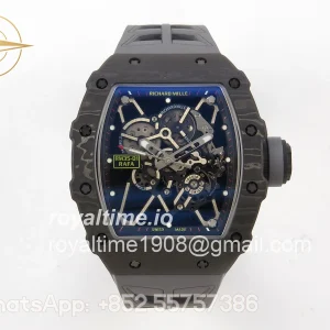 Richard Mille RM35-01 NTPT MIF Skeleton Dial on Gray Rubber Strap RMUL3