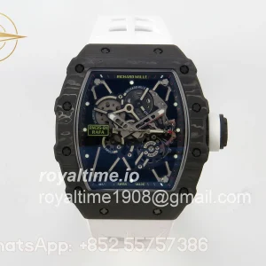 Richard Mille RM35-01 NTPT MIF Skeleton Dial on White Rubber Strap RMUL3