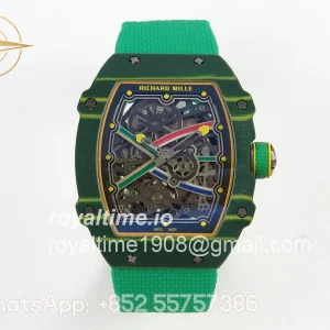 Richard Mille RM67-02 Real Green NTPT VAF Skeleton Dial On Green Nylon strap CRMA7