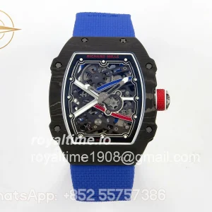 Richard Mille Umi Maker's RM67-02 Black NTPT France Blue/Red/White Skeleton Dial on Nylon strap CRMA7 V2
