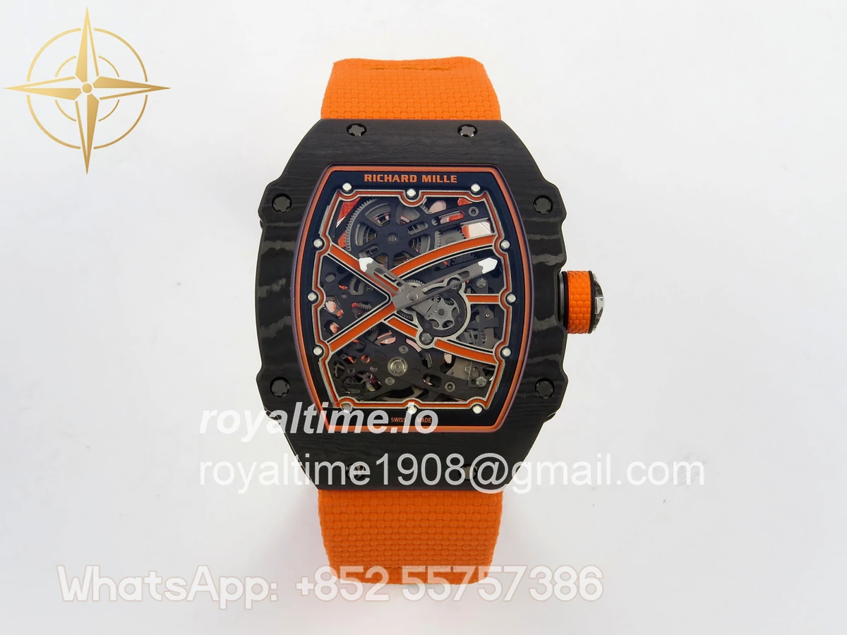 Richard Mille Umi Maker's RM67-02 Black NTPT McLaren Orange Skeleton Dial on Nylon strap CRMA7 V2