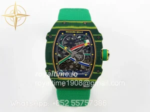 Richard Mille Umi Maker’s RM67-02 Green NTPT Brazil Blue/Red/Green Skeleton Dial on Nylon strap CRMA7 V2