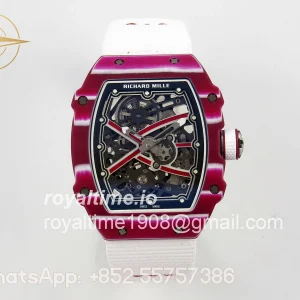 Richard Mille Umi Maker's RM67-02 Red NTPT Mutaz Red Skeleton Dial on Nylon strap CRMA7 V2