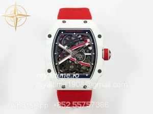 Richard Mille Umi Maker’s RM67-02 White NTPT Charles Red/White Skeleton Dial on Nylon strap CRMA7 V2