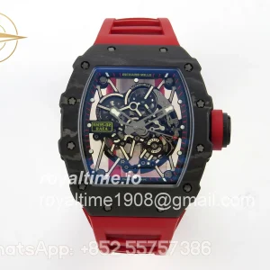 Richard Mille VAF Custom Made RM035-02 with Free Sprung Titanium Vaucher RMAL1 (Black NTPT Red)