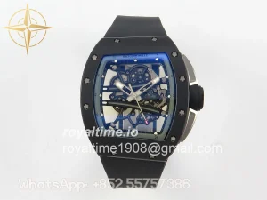 Richard Mille ZGF Custom Made RM061 Black Ceramic Gray Inner Bezel with Free Sprung Titanium RMUL2
