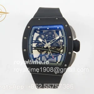 Richard Mille ZGF Custom Made RM061 Black Ceramic Gray Inner Bezel with Free Sprung Titanium RMUL2