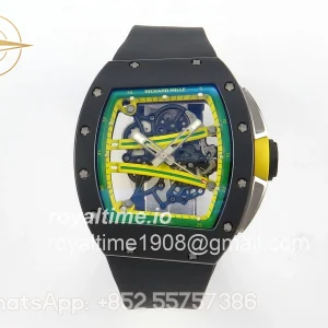 Richard Mille ZGF Custom Made RM061 Black Ceramic Green Inner Bezel with Free Sprung Titanium RMUL2