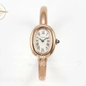 Cartier Baignoire De Cartier RG BLSF White Dial on RG Small Size Bracelet Swiss Quartz