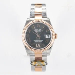 DateJust 31 278271 ARF 904L Steel Gray Roman Diamonds Dial on SS/RG Oyster Bracelet ETA 2688