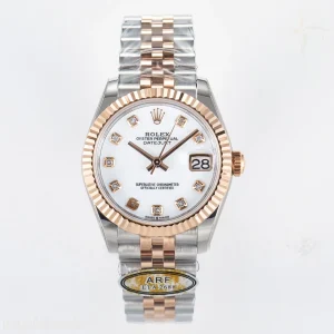 DateJust 31 278271 ARF 904L Steel White MOP Diamonds Dial on SS/RG Jubilee Bracelet ETA 2688