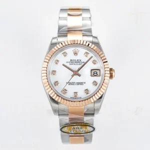 DateJust 31 278271 ARF 904L Steel White MOP Diamonds Dial on SS/RG Oyster Bracelet ETA 2688