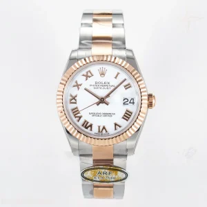 DateJust 31 278271 ARF 904L Steel White Roman Dial on SS/RG Oyster Bracelet ETA 2688