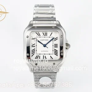 Cartier Santos de Cartier 35mm J12F White Dial on SS SmartLinks Bracelet MIYOTA 9015