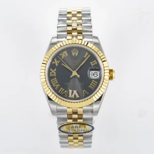 DateJust 31 278273 ARF 904L Steel Gray Roman Diamonds Dial on SS/YG Jubilee Bracelet ETA 2688
