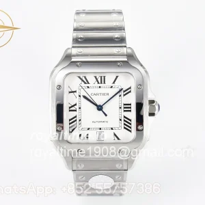 Cartier Santos de Cartier 40mm J12F White Dial on SS SmartLinks Bracelet MIYOTA 9015