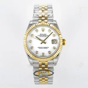 DateJust 31 278273 ARF 904L Steel White MOP Diamonds Dial on SS/YG Jubilee Bracelet ETA 2688