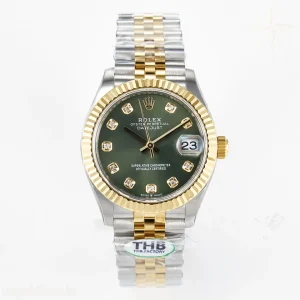 DateJust 31 278273 THBF 904L Steel Green Diamonds Dial on SS/YG Jubilee Bracelet HZ Cal.2236