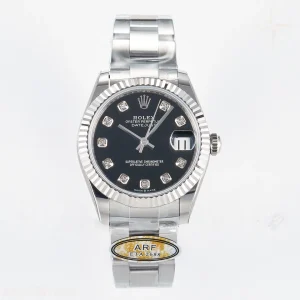 DateJust 31 278274 ARF 904L Steel Black Diamonds Dial on SS Oyster Bracelet ETA 2688