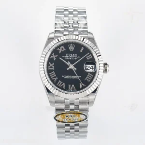 DateJust 31 278274 ARF 904L Steel Black Roman Dial on SS Jubilee Bracelet ETA 2688