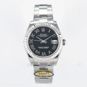 DateJust 31 278274 ARF 904L Steel Black Roman Dial on SS Oyster Bracelet ETA 2688