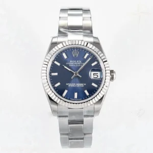 DateJust 31 278274 ARF 904L Steel Blue Dial Stick Marker on SS Oyster Bracelet ETA 2688