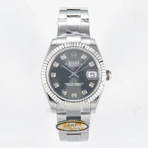 DateJust 31 278274 ARF 904L Steel Gray Diamonds Dial on SS Oyster Bracelet ETA 2688