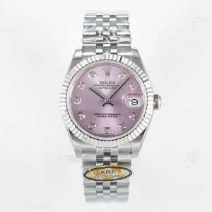 DateJust 31 278274 ARF 904L Steel Pink Diamonds Dial on SS Jubilee Bracelet ETA 2688