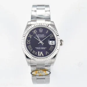 DateJust 31 278274 ARF 904L Steel Purple Roman Dial on SS Oyster Bracelet ETA 2688