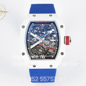 Richard Mille Custom Made RM67-02 White NTPT France Dial on Blue Nylon strap CRMA7