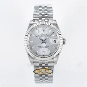 DateJust 31 278274 ARF 904L Steel Silver Dial Stick Marker on SS Jubilee Bracelet ETA 2688