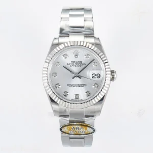 DateJust 31 278274 ARF 904L Steel Silver Roman Diamonds Dial on SS Oyster Bracelet ETA 2688