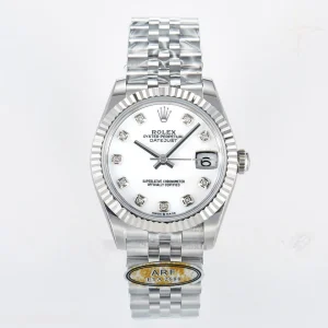 DateJust 31 278274 ARF 904L Steel White MOP Diamonds Dial on SS Jubilee Bracelet ETA 2688
