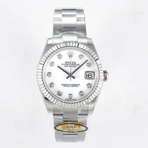 DateJust 31 278274 ARF 904L Steel White MOP Diamonds Dial on SS Oyster Bracelet ETA 2688