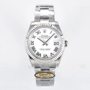DateJust 31 278274 ARF 904L Steel White Roman Dial on SS Oyster Bracelet ETA 2688
