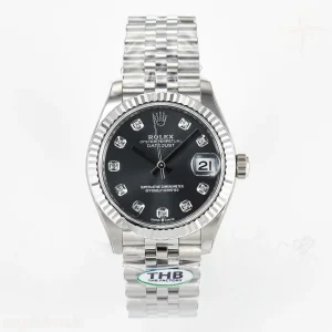DateJust 31 278274 THBF 904L Steel Black Diamonds Dial on SS Jubilee Bracelet HZ Cal.2236