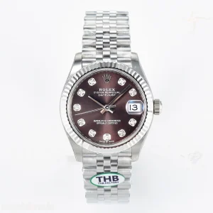DateJust 31 278274 THBF 904L Steel Brown Diamond Dial on SS Jubilee Bracelet HZ Cal.2236