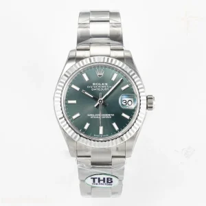 DateJust 31 278274 THBF 904L Steel Green Dial Stick Marker on SS Oyster Bracelet HZ Cal.2236